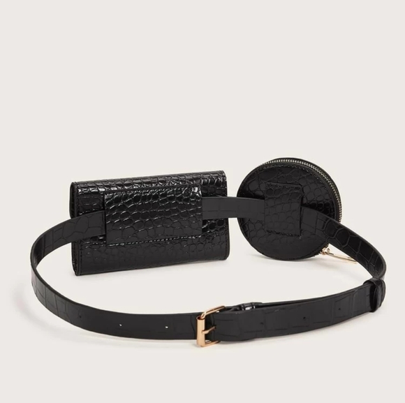 Embossed Crocodile Print Fanny Pack - Picture 3 of 5